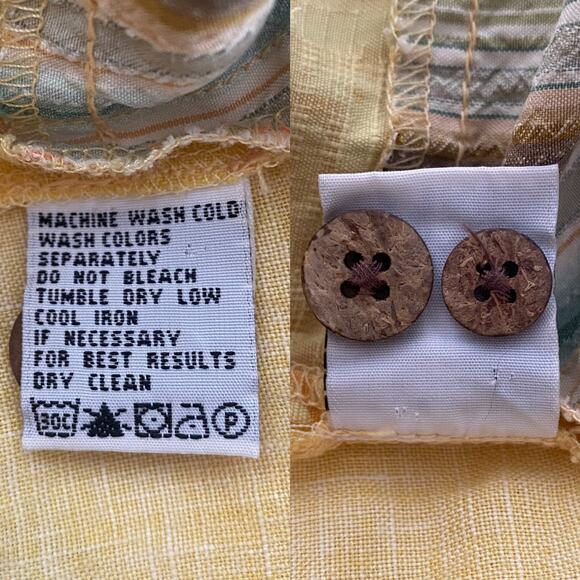 Tommy Bahama Hawaiian Shirt Silk Linen Men's Large Mixed Print Floral Hula Girls - Picture 5 of 8